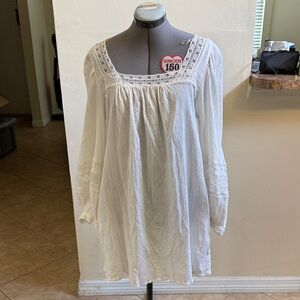 Universal Thread White Lace Trim Dress